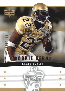 2005 Upper Deck Rookie Debut - Gold SN100 #158 James Butler Front