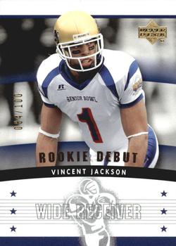 2005 Upper Deck Rookie Debut - Gold SN100 #183 Vincent Jackson Front