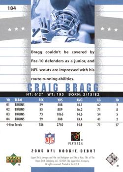 2005 Upper Deck Rookie Debut - Gold Spectrum #184 Craig Bragg Back