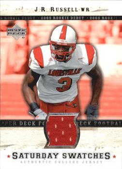 2005 Upper Deck Rookie Debut - Saturday Swatches #SA-JR J.R. Russell Front