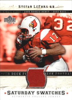 2005 Upper Deck Rookie Debut - Saturday Swatches #SA-SL Stefan LeFors Front