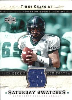 2005 Upper Deck Rookie Debut - Saturday Swatches #SA-TC Timmy Chang Front