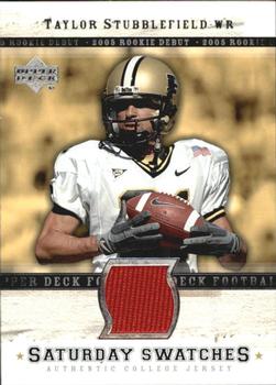 2005 Upper Deck Rookie Debut - Saturday Swatches #SA-TS Taylor Stubblefield Front
