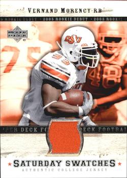 2005 Upper Deck Rookie Debut - Saturday Swatches #SA-VM Vernand Morency Front