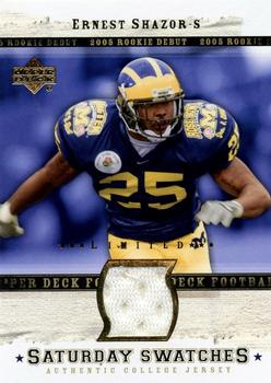 2005 Upper Deck Rookie Debut - Saturday Swatches Limited #SA-ES Ernest Shazor Front