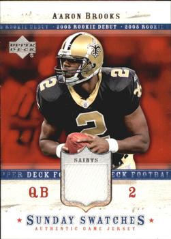 2005 Upper Deck Rookie Debut - Sunday Swatches #SU-AB Aaron Brooks Front