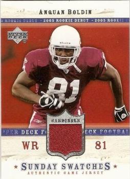 2005 Upper Deck Rookie Debut - Sunday Swatches #SU-AQ Anquan Boldin Front