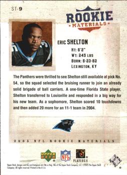 2005 Upper Deck Rookie Materials - Stars of Tomorrow #ST-9 Eric Shelton Back