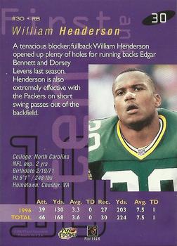 1997 Playoff First & Ten #30 William Henderson Back