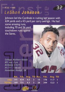 1997 Playoff First & Ten #32 LeShon Johnson Back