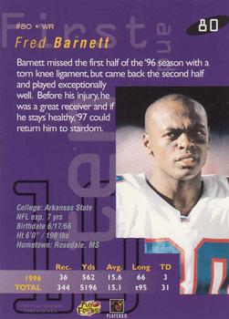 1997 Playoff First & Ten #80 Fred Barnett Back