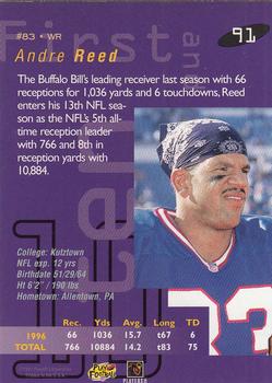 1997 Playoff First & Ten #91 Andre Reed Back