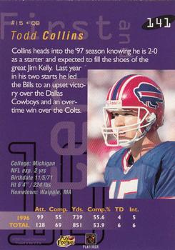 1997 Playoff First & Ten #141 Todd Collins Back