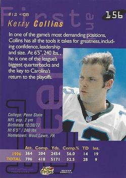 1997 Playoff First & Ten #156 Kerry Collins Back