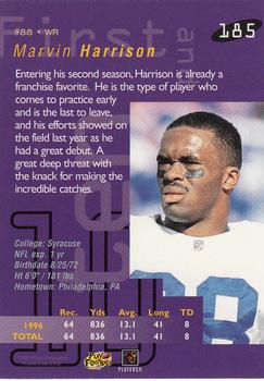 1997 Playoff First & Ten #185 Marvin Harrison Back
