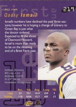 1997 Playoff First & Ten #219 Qadry Ismail Back