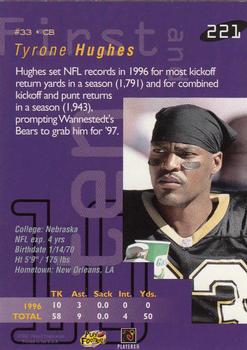 1997 Playoff First & Ten #221 Tyrone Hughes Back