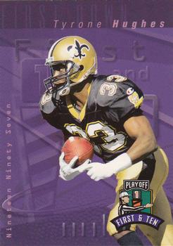 1997 Playoff First & Ten #221 Tyrone Hughes Front