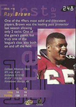 1997 Playoff First & Ten #248 Ray Brown Back