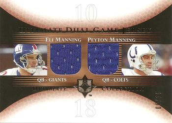 2005 Upper Deck Ultimate Collection - Game Jersey Duals Gold #DJ-MA Eli Manning / Peyton Manning Front