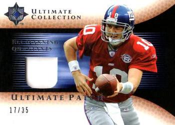 2005 Upper Deck Ultimate Collection - Game Jersey Patches Gold #GJP-EM Eli Manning Front