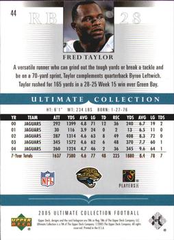 2005 Upper Deck Ultimate Collection - Gold #44 Fred Taylor Back