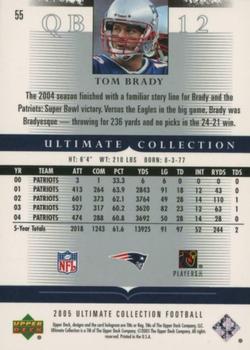 2005 Upper Deck Ultimate Collection - Gold #55 Tom Brady Back