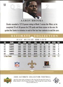 2005 Upper Deck Ultimate Collection - Gold #59 Aaron Brooks Back