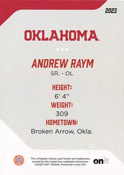 2023 ONIT Athlete Oklahoma Sooners #4 Andrew Raym Back