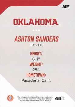 2023 ONIT Athlete Oklahoma Sooners #6 Ashton Sanders Back