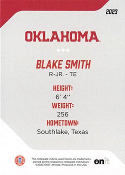 2023 ONIT Athlete Oklahoma Sooners #9 Blake Smith Back