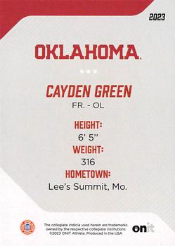 2023 ONIT Athlete Oklahoma Sooners #13 Cayden Green Back