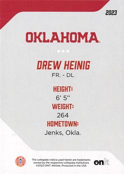 2023 ONIT Athlete Oklahoma Sooners #24 Drew Heinig Back