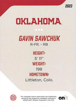 2023 ONIT Athlete Oklahoma Sooners #31 Gavin Sawchuk Back