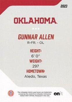 2023 ONIT Athlete Oklahoma Sooners #35 Gunnar Allen Back
