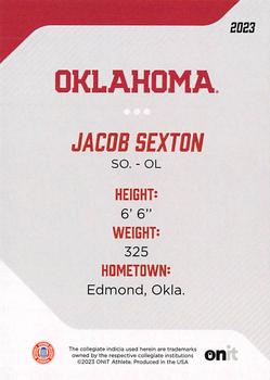 2023 ONIT Athlete Oklahoma Sooners #41 Jacob Sexton Back