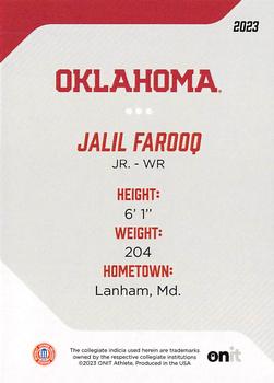 2023 ONIT Athlete Oklahoma Sooners #44 Jalil Farooq Back