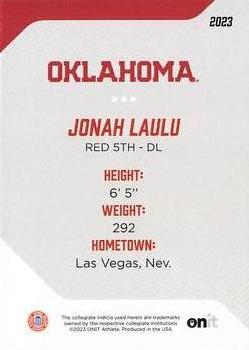 2023 ONIT Athlete Oklahoma Sooners #52 Jonah Laulu Back