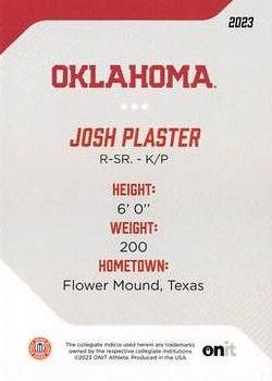 2023 ONIT Athlete Oklahoma Sooners #54 Josh Plaster Back