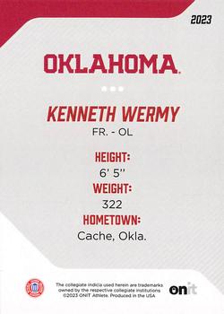 2023 ONIT Athlete Oklahoma Sooners #64 Kenneth Wermy Back