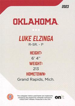 2023 ONIT Athlete Oklahoma Sooners #71 Luke Elzinga Back