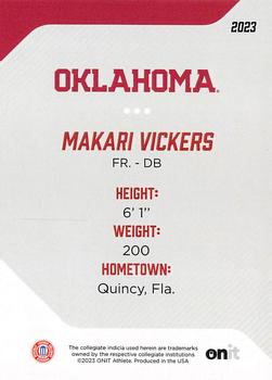 2023 ONIT Athlete Oklahoma Sooners #74 Makari Vickers Back