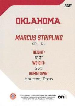 2023 ONIT Athlete Oklahoma Sooners #76 Marcus Stripling Back
