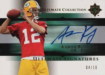 2005 Upper Deck Ultimate Collection - Ultimate Signatures Gold #US-AR Aaron Rodgers Front
