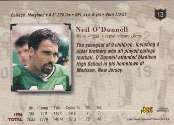 1997 Playoff Absolute Beginnings #13 Neil O'Donnell Back