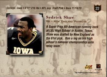 1997 Playoff Absolute Beginnings #22 Sedrick Shaw Back