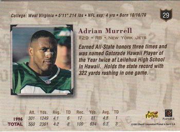 1997 Playoff Absolute Beginnings #29 Adrian Murrell Back