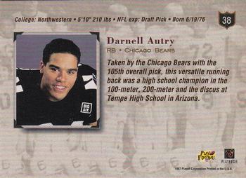 1997 Playoff Absolute Beginnings #38 Darnell Autry Back