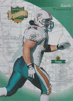 1997 Playoff Absolute Beginnings #51 Zach Thomas Front