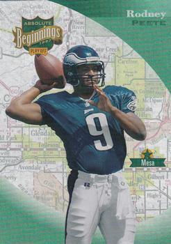 1997 Playoff Absolute Beginnings #66 Rodney Peete Front